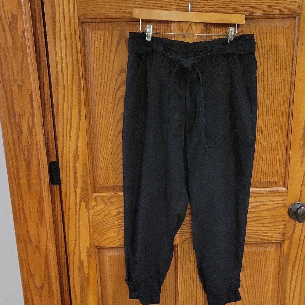 Women's Banana Republic Black Tie-Waist Pants
